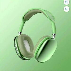 Brand new green headphones.